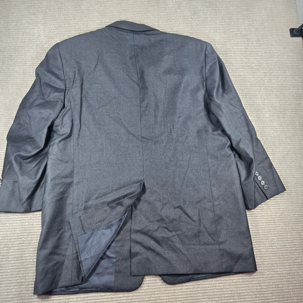 Hickey Freeman Mens 44 Reg Gray Wool Boardroom Two‎ Button Blazer Sport Coat